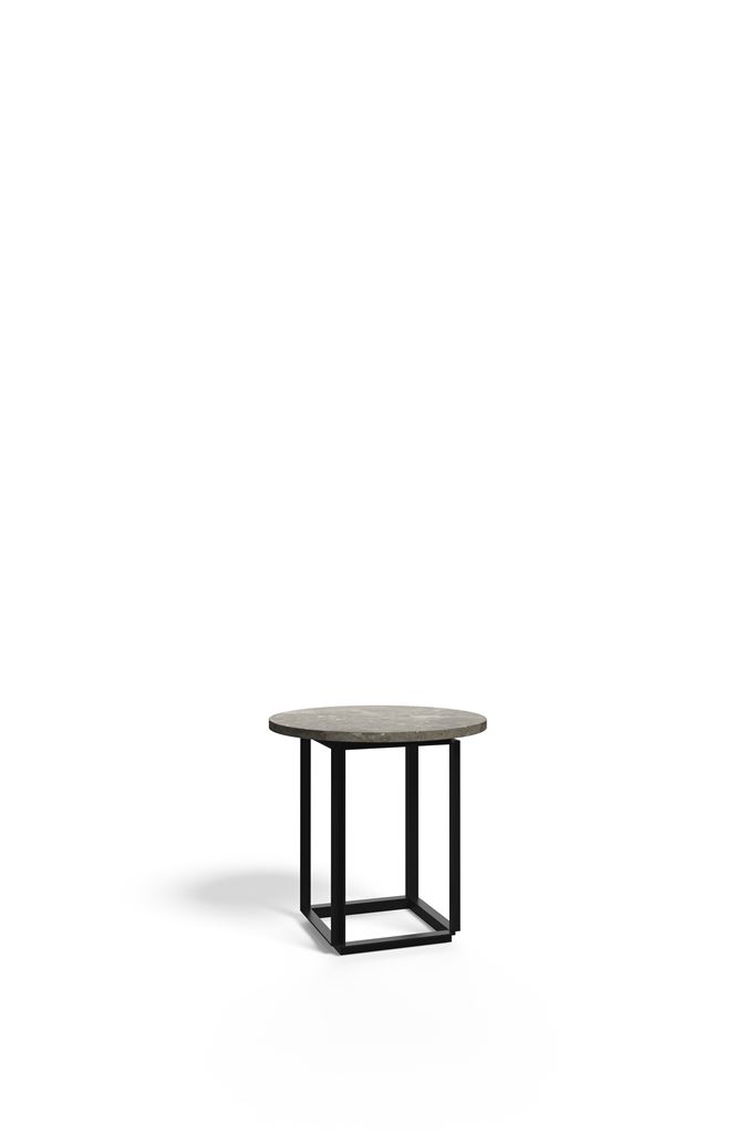 New Works Florence Side Table Ø 50 cm Gris Du Marais Iron Black