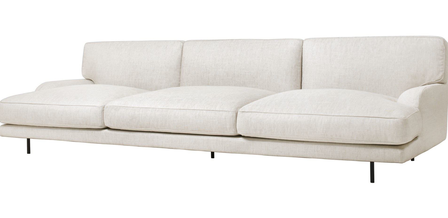 Gubi Flaneur Sofa 3 Seater B: 270 Cm - Black / Dedar Chambray 024