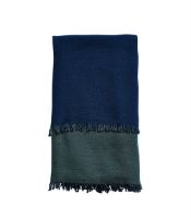 Billede af Woud Double Throw 130x180 cm - Navy Blue/Forest Green OUTLET