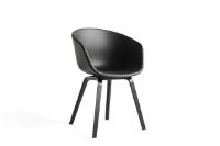 Billede af HAY AAC 23 About A Chair SH: 46 cm - Black Lacquered Oak Veneer/Sierra SI1001