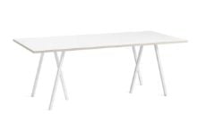 Billede af HAY Loop Stand Table 200x92,5 cm - White/White Laminate