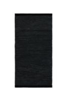 Billede af Rug Solid Leather Rug 65x135 cm - Black OUTLET
