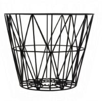 Billede af Ferm Living Wire Basket Large Ø: 60 cm - Black