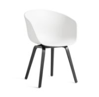 Billede af HAY AAC 22 About A Chair SH: 46 cm - Black Lacquered Oak Veneer/White