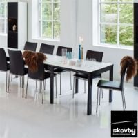 Ferie Celebrity pant Skovby SM24 Spisebord inkl. 3 Tillægsplader 100x200 cm - Hvidolieret Eg
