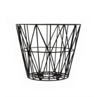 Billede af Ferm Living Wire Basket Small Ø: 40 cm - Black