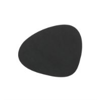 Billede af LindDNA Curve leather board 15x17 cm - Nupo black/steel black OUTLET