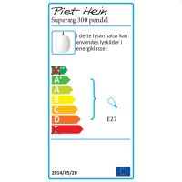 Billede af Piet Hein Superæg 300 Pendel Ø: 25 cm - Opal/Rød Ledning