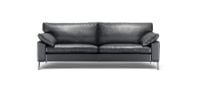 Billede af Søren Lund 329 2,5 personers sofa 182cm sort luksus læder