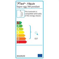 Billede af Piet Hein Superæg 300 Pendel Ø: 25 cm - Opal/Sort Ledning