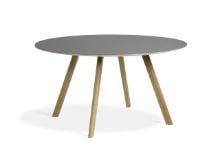 Billede af HAY CPH 25 Round Table Ø: 140 cm - Lacquered Solid Oak/Grey Linoleum