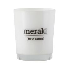 Billede af Meraki Duftlys S Hvidt Glas - Fresh Cotton