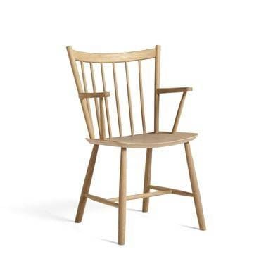 Uden for ben fordrejer HAY Børge Mogensen J42 Arm Chair SH: 44,5 cm - Lacquered Oak