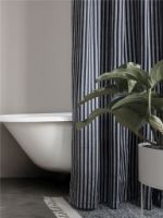Billede af Ferm Living Chambray Shower Curtain 205x160cm - Striped