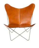 Billede af OX Denmarq Trifolium Chair SH: 45 cm - Stainless Steel/Hazelnut