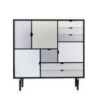Billede af Andersen Furniture S3 Skænk 132x131 cm - Sort/Flerfarvet front