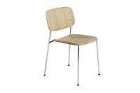Billede af HAY Soft Edge 40 Chair w. Standard Gliders SH: 47,5 cm - Chromed Steel/Lacquered Oak 