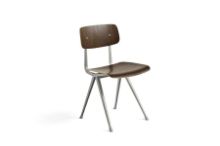 Billede af HAY Result Spisebordsstol SH: 46 cm - Beige Powder Coated Steel/Smoked Lacquered 