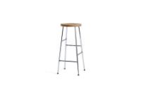 Billede af HAY Cornet bar stool High H: 75 cm - Chromed steel/Solid oak