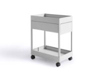 Billede af HAY New Order Trolley/A1 Drawer And Tray Top incl. Lock 34x68cm - Light Grey