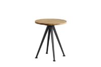 Billede af HAY Pyramid Coffee Table 51 Ø: 45 cm - Black Steel/Oiled Oak