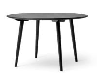 Billede af &Tradition SK4 In Between Dining Table Ø: 120 cm - Black Lacquered Oak