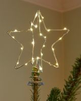 Billede af Sirius Juletræstop med 30 LED lys H: 25 cm - Sølv OUTLET