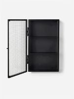 Billede af Ferm Living Haze Wall Cabinet 60x15cm - Wired Glass/Black OUTLET