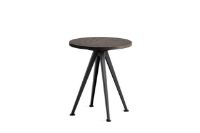 Billede af HAY Pyramid Coffee Table 51 Ø: 45 cm - Black Steel/Smoked Oak 