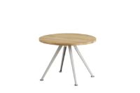 Billede af HAY Pyramid Coffee Table 51 Ø: 60 cm - Beige Steel/Oiled Oak 