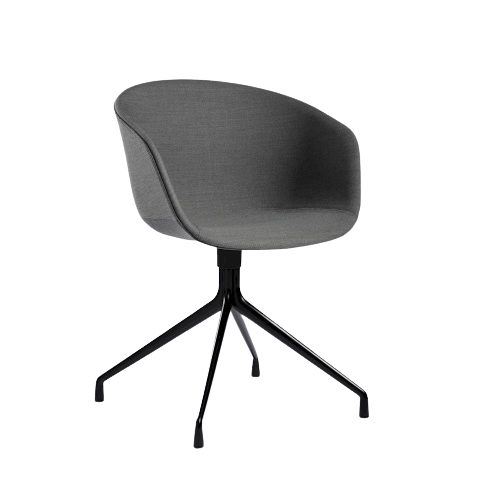 Billede af HAY AAC 21 About A Chair SH: 46 cm - Black Powder Coated Aluminium/Steelcut Trio 153