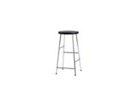 Billede af HAY Cornet bar stool Low H: 65 cm - Chromed Steel/Soft Black Staine