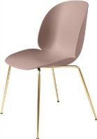 Billede af GUBI Beetle Dining Chair Conic Base - Brass Base / Sweet Pink Shell 