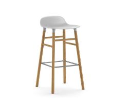 Billede af Normann Copenhagen Form Barstol SH: 75cm - Hvid/Eg
