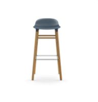 Billede af Normann Copenhagen Form Barstol SH: 75cm - Blå/Eg