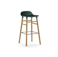 Billede af Normann Copenhagen Form Barstol SH: 75cm - Grøn/Eg