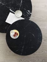 Billede af Vipp 423 Coffee Table Ø: 60 cm - Marble/Black