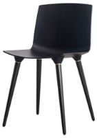 Billede af Andersen Furniture TAC Spisebordsstol SH: 46 cm - Matsort Plast / Sortlakeret Ben