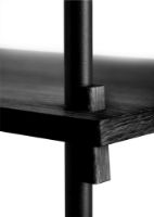 Billede af Moebe Shelving System Desk Tall 200x85 cm - Black