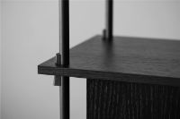 Billede af Moebe Shelving System Desk Tall 200x85 cm - Black