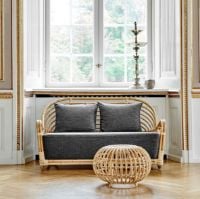 Billede af Sika-Design Charlottenborg 2 Pers. Sofa inkl. Hynde & Puder L: 137 cm - Natural/A669 Dark Grey