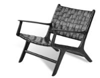 Billede af Encoded Lounge Chair A2 H: 73 cm - Sort Teak / Sort Læder UDSTILLINGSMODEL  
OUTLET OUTLET