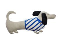Billede af OYOY Hunden Slinkii pude - Beige/mørkeblå OUTLET