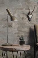Billede af CPH Lighting Oblique Bordlampe H: 58 cm - Krom/Olivengrøn