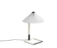 Billede af HAY Matin Table Lamp Small H: 38 cm - White / Brass 