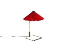Billede af HAY Matin Table Lamp Small H: 38 cm - Bright Red / Brass