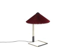 Billede af HAY Matin Table Lamp Small H: 38 cm - Oxide Red / Brass