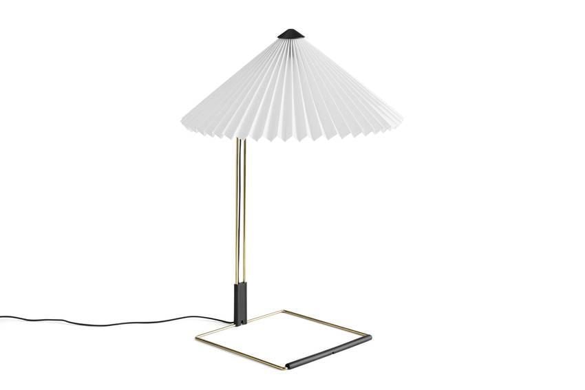Billede af HAY Matin Table Lamp 380 Large Ø: 38 cm - White / Brass