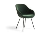 Billede af HAY AAC127 About a Chair Spisebordsstol Polstret SH: 47,5 cm - Black Powder Coated Steel/Lola Dark Green