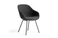 Billede af HAY AAC127 About a Chair Spisebordsstol Polstret SH: 47,5 cm - Black Powder Coated Steel/Dot 1682 Antracite